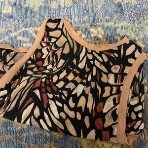 Free People Multicolor Abstract Sleeveless Top